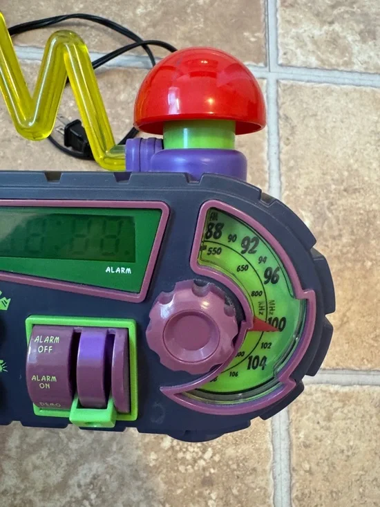 Vintage 1995 Nickelodeon Time Blaster Rise & Slime Alarm Clock AM/FM Radio works - Picture 9 of 9